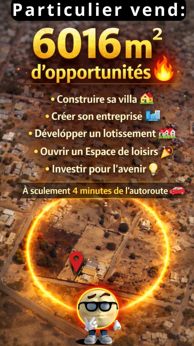 🎯Terrain rare à vendre à 2mn autoroute Nguekhokh